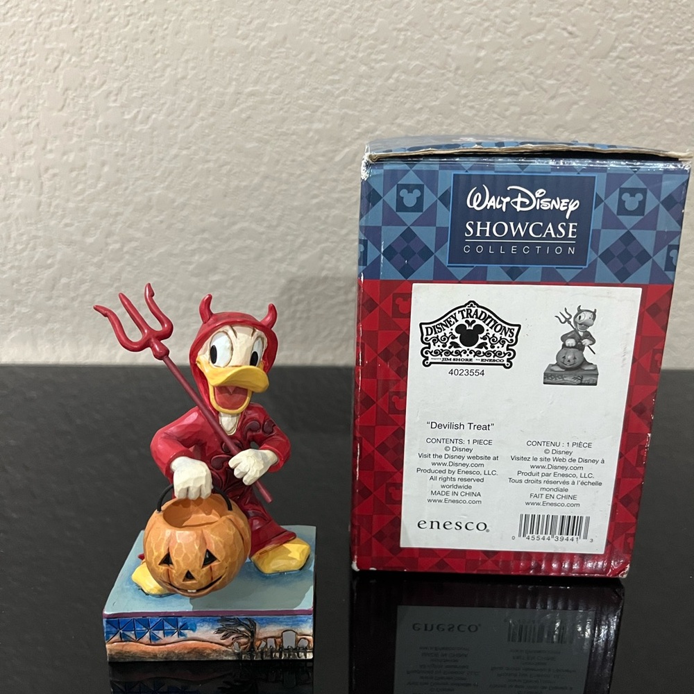 Jim Shore Rare "Devilish Treat" Donald Duck Halloween Figurine, 4023554